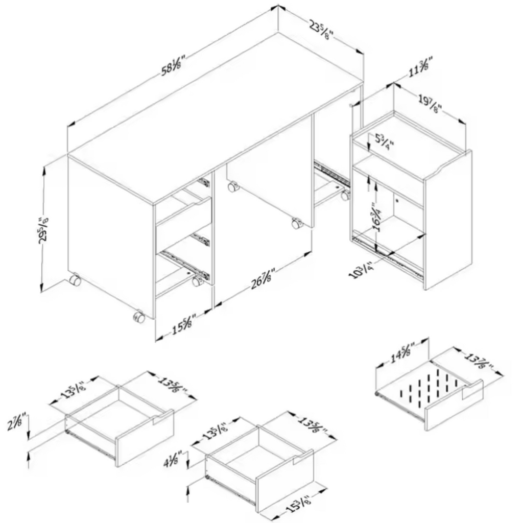 GlideCraft MaxDraw 1600 Sewing Cabinet